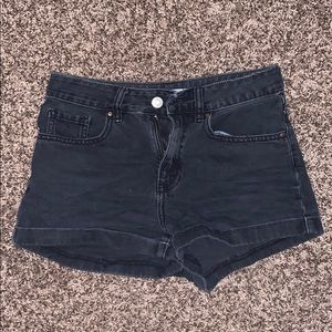 Black denim pacsun mom shorts